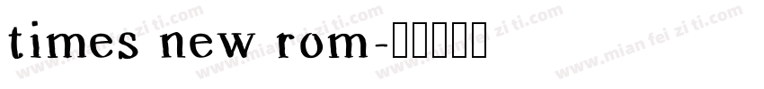 times new rom字体转换